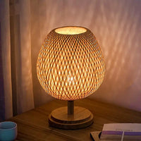 Luminaire en Bambou : l'artisanat du Bambou Lampe de Chevet Naturelle