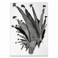 Tableau noir et blanc de Personnages Abstraits - 100pour100cocooning