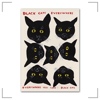7 chats noirs Pop Art 