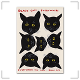 7 chats noirs Pop Art "Des chats noirs partout, partout où vous regardez des chats noirs."