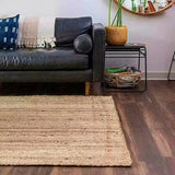 Tapis en jute rectangulaire tissage Durable