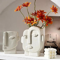 Vase visage abstrait en céramique - 100pour100cocooning